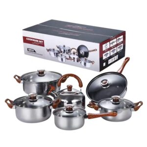 12-Piece Premium Stainless Steel Cookware Set