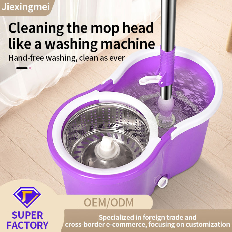 360° Smart Self-Wringing Flat Mop & Bucket System