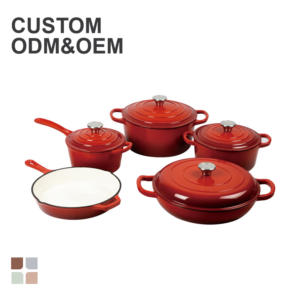 5-Piece Essential Red Non-Stick Cookware Set