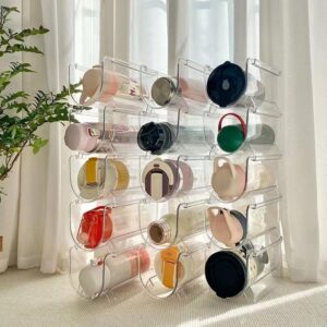 Premium Clear Acrylic Divided Tea & Pantry Organizer Bin