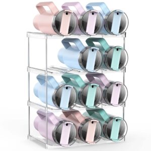 Premium Clear Acrylic Stackable Water Bottle & Tumbler Organizer